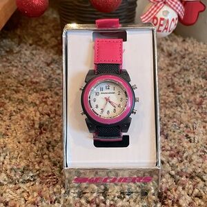 Skechers Pink/black Women’s Sports Watch New
